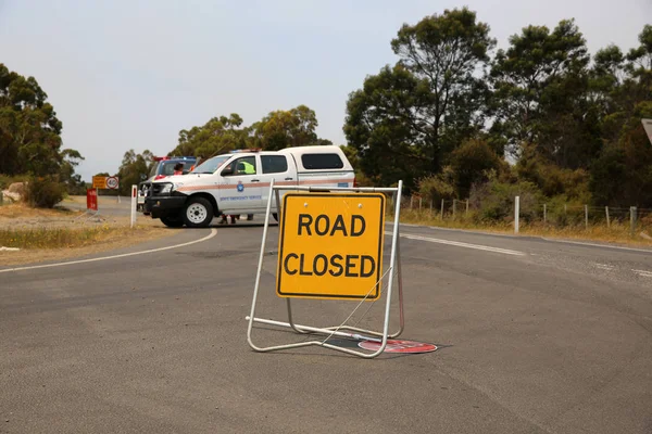 Bicheno Austrálie Ledna 2013 Policejní Státní Pohotovostní Služba Cestě Coles — Stock fotografie