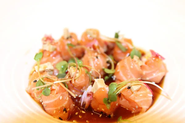 Lanche Com Salmão Queijo Lima Peru — Fotografia de Stock