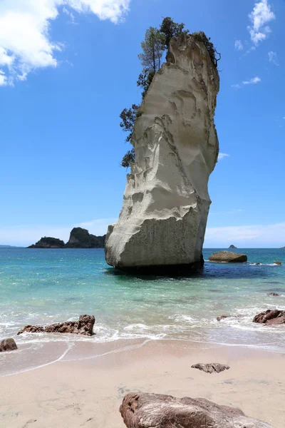 Hoho Rock Cathedral Cove Marine Reserve Coromandel Peninsula New Zealand — Stock Photo, Image