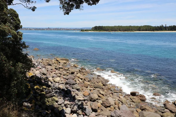 Kustlinjen Vid Mount Maunganui Tauranga Nya Zeeland — Stockfoto