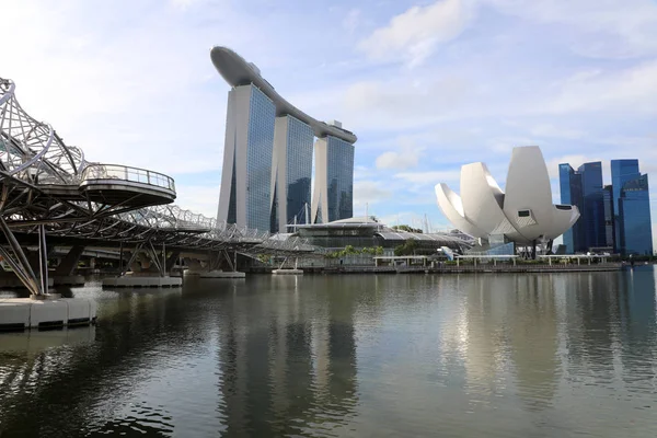 Singapore Republiek Singapore December 2019 Uitzicht Marina Bay District Singapore — Stockfoto