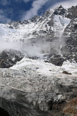 Pennine Alplerinde Ücret Buzulu. İsviçre