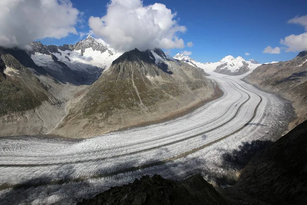 Ledovec Aletsch Švýcarsku Evropa — Stock fotografie