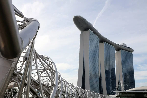 Singapore Republiek Singapore December 2019 Uitzicht Marina Bay Sands Hotel — Stockfoto