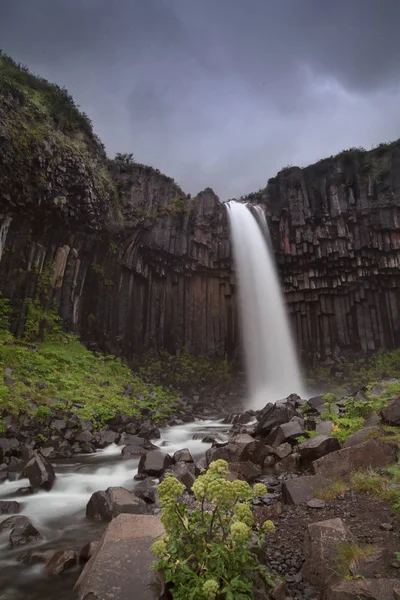 Водопад Свартифосс Скафтафель — стоковое фото