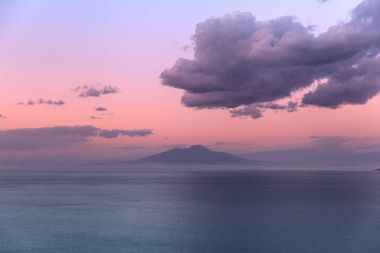 Vesuvius Capri günbatımı manzarası