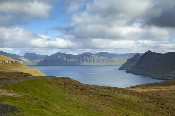 Fjordar nära Funningur, Färöarna — Stockfoto