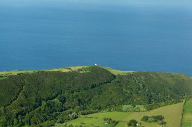 Mavi ve yeşil Faial Adası, Azores, Portekiz