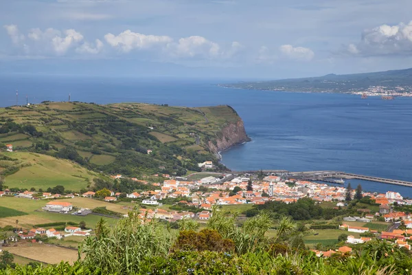 Widok z lotu ptaka na wyspę Faial, Azory — Zdjęcie stockowe