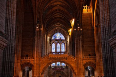 Liverpool 'daki İsa Katedrali Kilisesi' nin içinde.