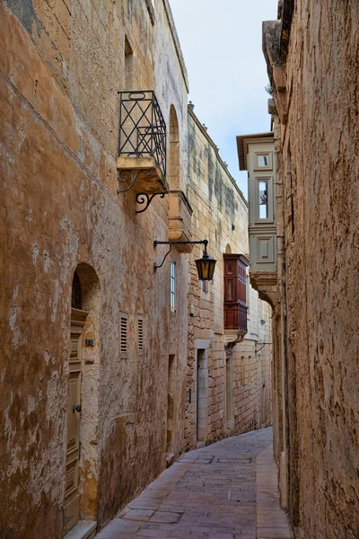 Rua em Mdina, Malta — Fotografia de Stock