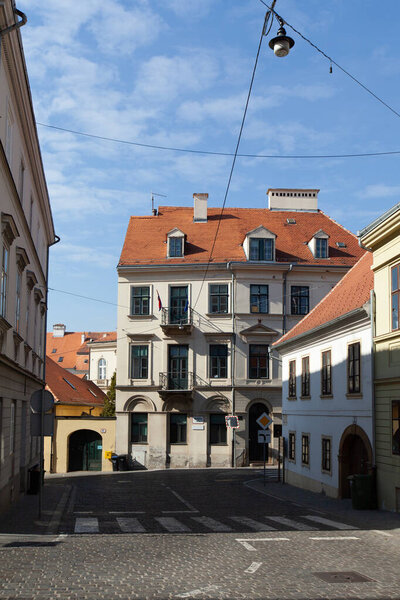 Zagreb, Croatia - 24 February 2019: Mesnicka street