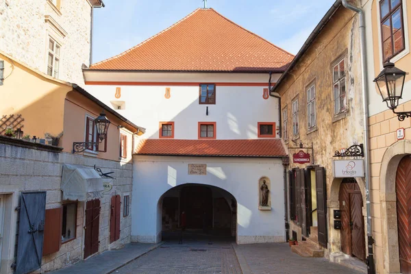 Загреб Хорватия Февраля 2019 Года Старые Каменные Ворота — стоковое фото