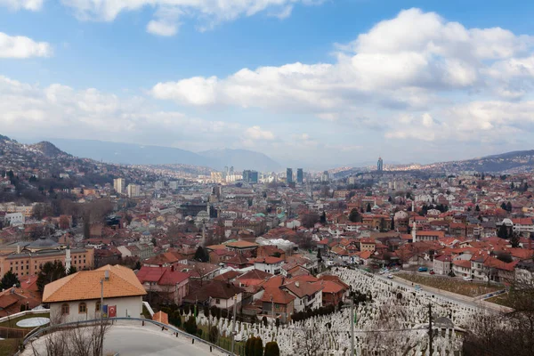 Skyline Sarajevo Bosnië Herzegovina — Stockfoto