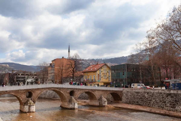 Сараєво Боснія Герцеговина Лютого 2019 Латинський Міст — стокове фото