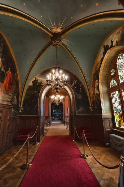 Konigswinter Alemanha Março 2019 Interior Castelo Drachenburg Corredor — Fotografia de Stock