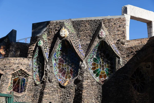 Santa Coloma Cervello España Enero 2019 Iglesia Colonia Güell — Foto de Stock