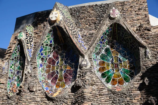 Santa Coloma Cervello Espanha Janeiro 2019 Igreja Colônia Guell — Fotografia de Stock