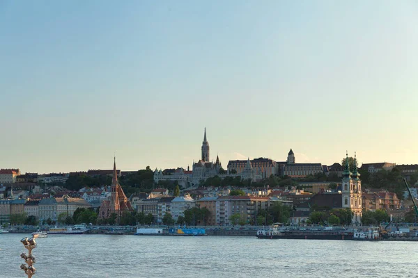 Budapeste Hungria Maio 2017 Vista Buda Pôr Sol Mostrando Bastião — Fotografia de Stock