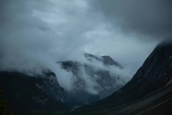 Point Vue Promenade Des Glaciers Dans Parc National Banff Rocheuses — Photo