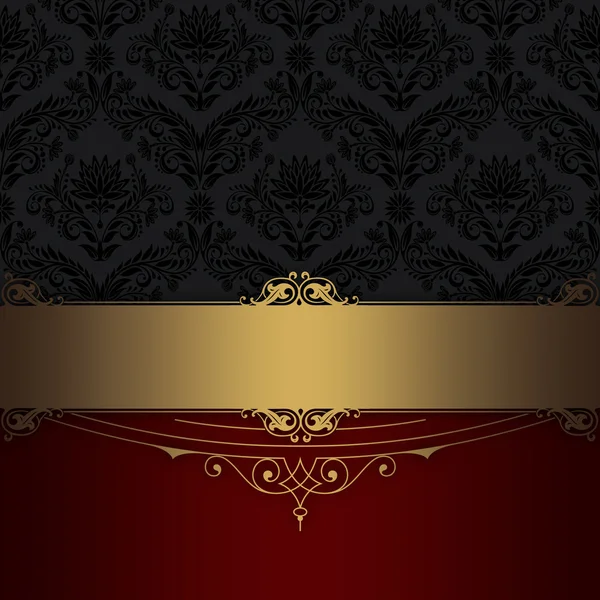 Decoratieve achtergrond met elegante rand en patronen. — Stockfoto