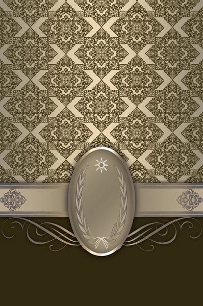 Sfondo decorativo con bordo vintage, elegante cornice e patt — Foto Stock