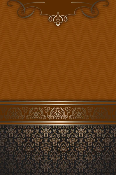 Decorative background with vintage border and patterns.