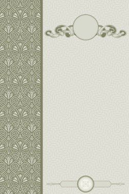 Çerçeve ve desenleri ile dekoratif antika arka plan.