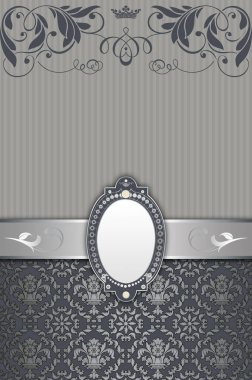 Dekoratif antika arka plan desenleri ve çerçeve ile.