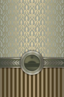 Dekoratif desenlerle süslü antika arka plan.