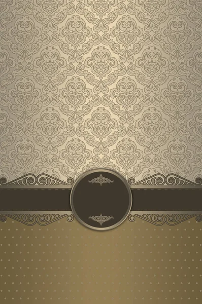 Decorative background with frame and vintage patterns. — Stock Photo, Image
