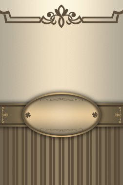 Dekoratif Kenarlıklar ve çerçeve ile eski moda arka plan.