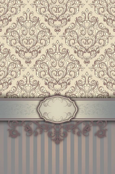 Dekorativa bakgrund med elegant kantlinjer och mönster. — Stockfoto