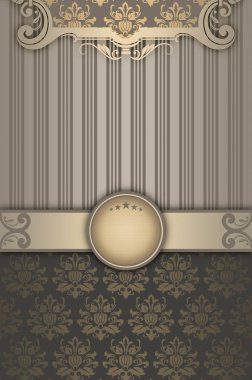 Zarif kenarlıklı dekoratif antika arka plan.