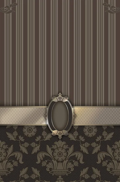 Decoratieve vintage achtergrond met frame. — Stockfoto
