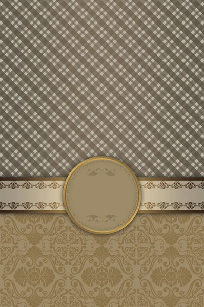 Decorative background with frame and elegant patterns. — Stock Photo, Image