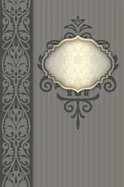 Decorative background with ornamental border and frame. — Stock Photo, Image