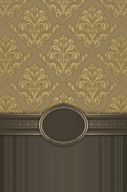 Dekoratif çerçeve ve desenleri ile antika arka plan.