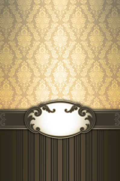 Decorative vintage background with patterns and frame. — Stock Photo, Image