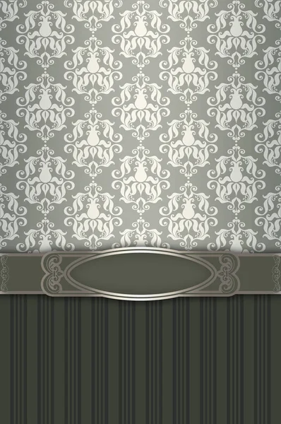 Dekorativer Hintergrund mit Mustern und elegantem Rahmen. — Stockfoto