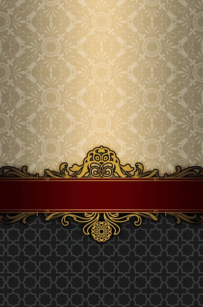 Luxury background with decorative border and patterns. — Stock Photo, Image