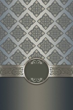 Zarif kenarlık ve desenleri ile dekoratif arka plan.