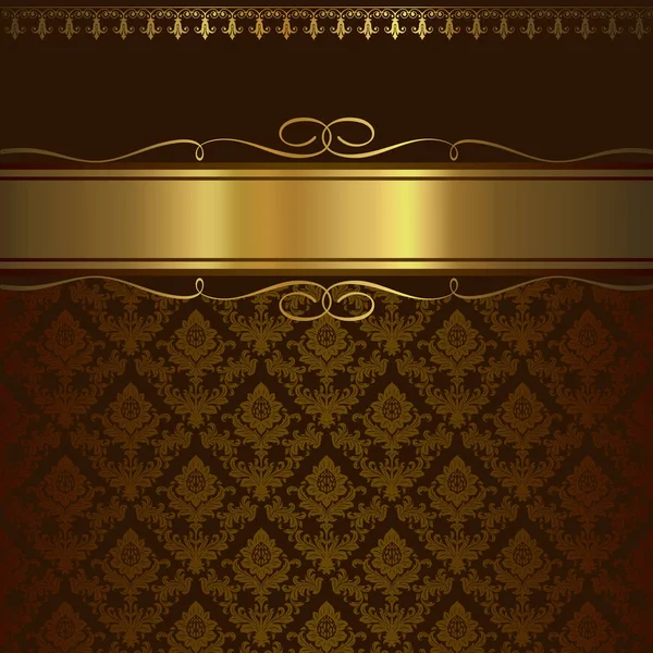 Dekorative ornamentale Hintergrund mit eleganten goldenen Rand. — Stockfoto