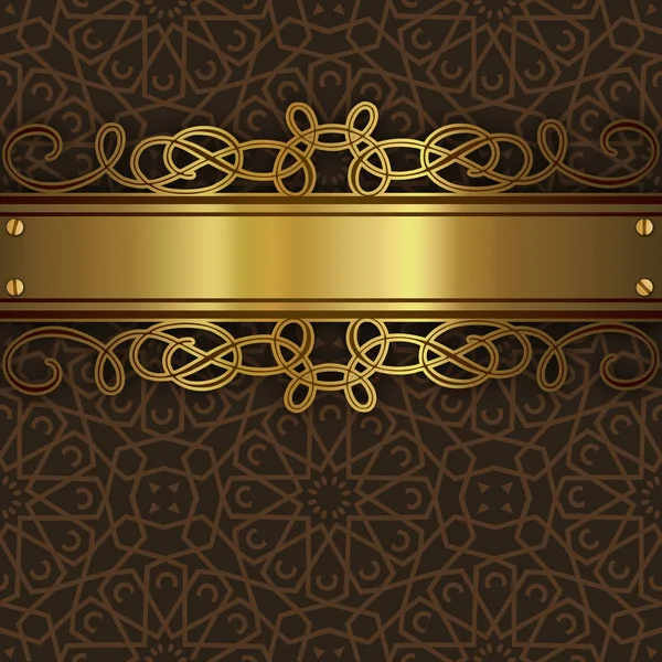 Fundo decorativo decorativo com borda dourada elegante . — Fotografia de Stock