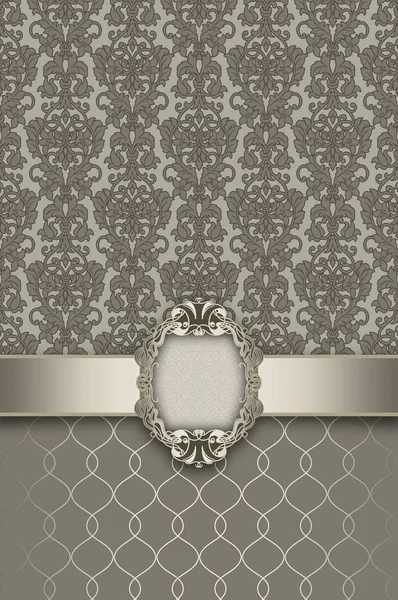 Luxus-Hintergrund mit elegantem Rand und Mustern. — Stockfoto