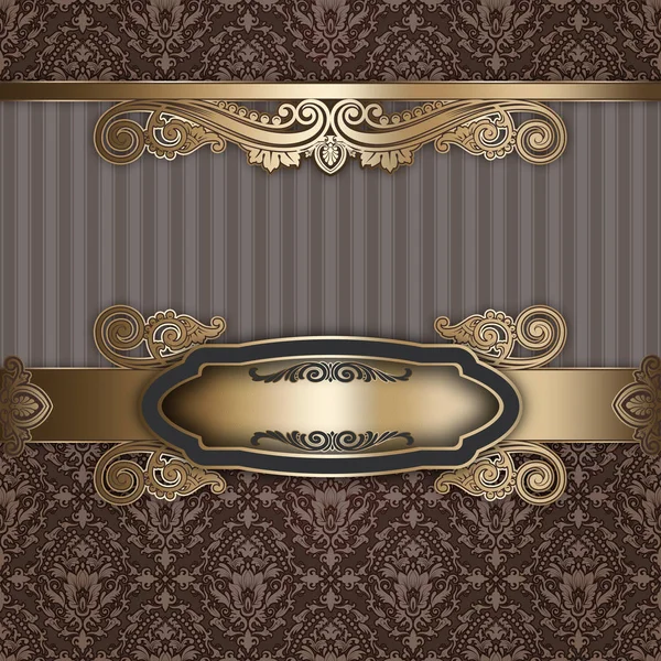 Decorative luxury background with golden frame. — Stock Photo, Image