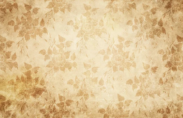 Vintage paper texture with flowers. — Stock Photo, Image