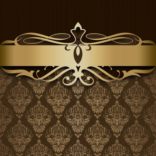 Decorative background with elegant golden border. — Stock Photo, Image