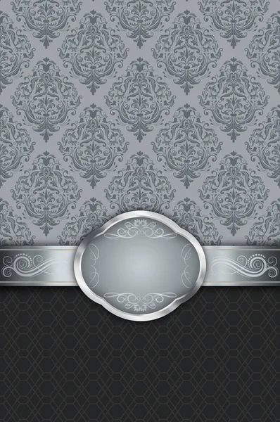 Gümüş ve vintage süsleme Retro arka plan.