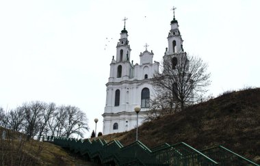 St. Sophia'nın katedral, şehir Polotsk, Vitebsk region, Beyaz Rusya, Mart, 2015, Bahar, 8 Mart,